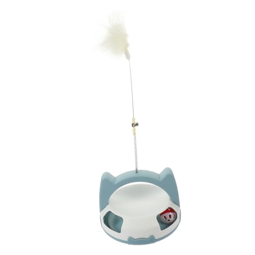 HEMOTON Katzenspielzeug Interaktiver mit Federn Indoor Katzenteaser für Haustiere und Tragbar Fördert und Bewegung für Katzen von HEMOTON
