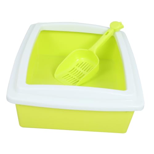 HEMOTON Katzentoilette Katzenklo Türverriegelung für Haustiere Türhalter Wurf Erhöhte Katzenfutterschale Kätzchen-Pflegeset Türstopper für Katzen Katzenbeutel für Poop Abs Light Green von HEMOTON