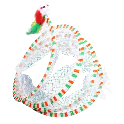 HEMOTON Katzentunnel mit Interaktivem Feder und Mausspielzeug Kleiner Faltbarer Spieltunnel für Katzen Robustes und Stoffmaterial Fördert Jagdinstinkt und Bewegung für Kätzchen und HEMOTON Katzentunnel mit Interaktivem Feder und Mausspielzeug Kleiner Faltbarer Spieltunnel für Katzen Robustes und Stoffmaterial Fördert Jagdinstinkt und Bewegung für Kätzchen und von HEMOTON