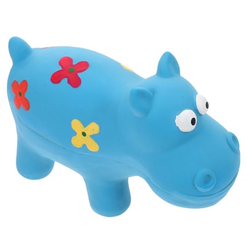 HEMOTON Kauspielzeug für Kleine Quietschendes Bissfestes Hippo zur Zahnpflege Interaktives für Gesunde Zähne und Frischen zu Reinigen für Welpen und Kleine von HEMOTON