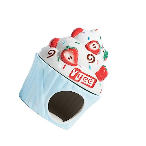 HEMOTON Keramisches Hamsterhaus Im Cartoon Design Großes Schlafendes Nest Für Kleintiere Cooles Haustierhaus Für Hamster Chinchillas Und Rennmäuse von HEMOTON