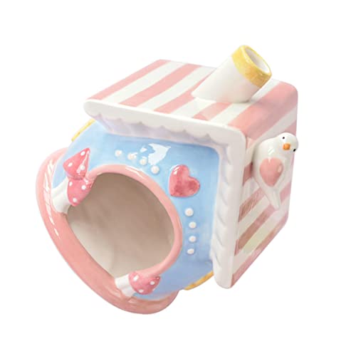 HEMOTON Keramisches Hamsterhaus Rosa Sicheres Haustierversteck für Hamster mit Einzigartigem Design Schlafnest für Kleinen Haustiere zu Reinigen von HEMOTON