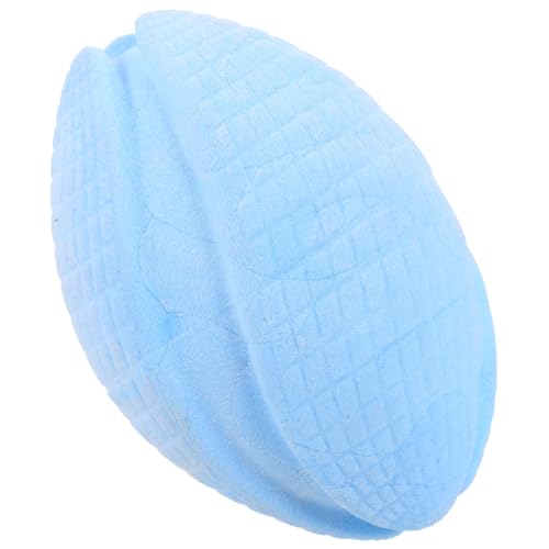 HEMOTON Kleiner Hund Kauspielzeug aus TPR Unzerstörbarer Rugby Ball für Zähmen und für Kauen Zahnpflege von Mittelgroßen Hunden Blau von HEMOTON