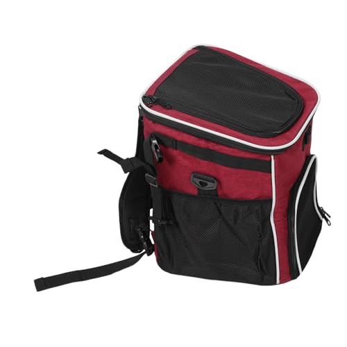 HEMOTON Kleiner Hunde-Rucksack mit Atmungsaktivem Mesh Reißfestem Material und Abnehmbarem Fahrrad-träger für Sichere Outdoor-ausflüge Wanderungen und Wochenendtouren von HEMOTON