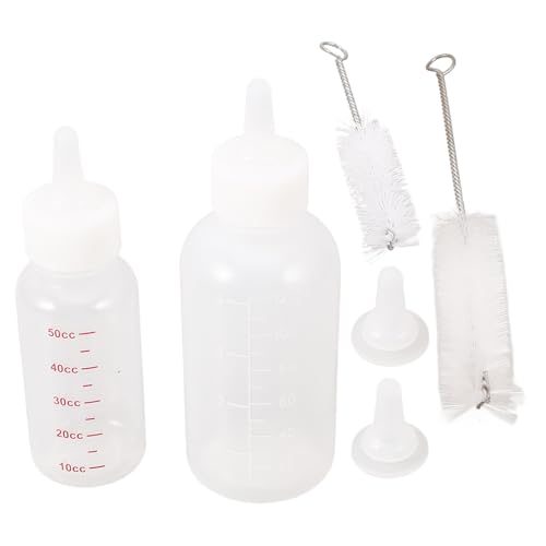 HEMOTON Kleines Haustier Milchflaschen Set Wiederverwendbare Fütterungsflasche für Katzen und Hunde Teilig für Welpen und Kätzchen Gesund und Langlebig von HEMOTON