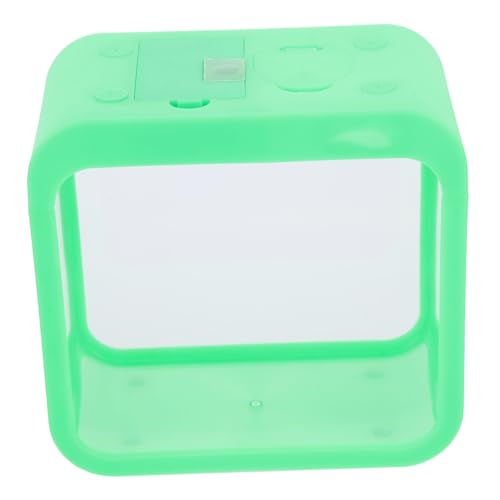 HEMOTON Kleines Plastik Betta Aquarium Farbigem LED licht Abnehmbarem Design Minimalistischer Dekoration Geeignet für Kampffische und Goldfische Schreibtisch von HEMOTON
