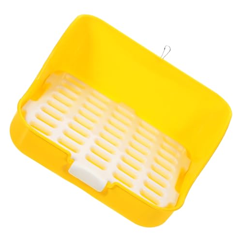 HEMOTON Kleintier Ecktoilette aus Robustem rutschfeste Hasentoilette mit Großem Platzangebot Geeignet für Kaninchen Meerschweinchen Chinchillas Training für Zuhause und Garten von HEMOTON