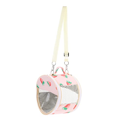 HEMOTON Kleintier Tragetasche für Hamster und Chinchillas Transparente Reisehandtasche mit Atmungsaktivem Design für Ausflüge und im Freien von HEMOTON