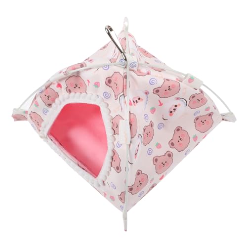 HEMOTON Kleines Haustierzelt für Meerschweinchen Hamster und Igel und Schlafhaus Cartoon Design Winterfest mit Schutzfunktion für Kleintiere von HEMOTON