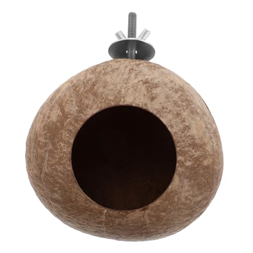 HEMOTON Kokosnussschale für Haustiere Handgefertigtes Sicheres und Langlebiges Vogelhaus und Schlafen für Hamster und Natürliches Design HEMOTON Kokosnussschale für Haustiere Handgefertigtes Sicheres und Langlebiges Vogelhaus und Schlafen für Hamster und Natürliches Design von HEMOTON