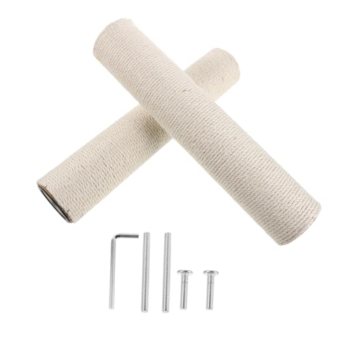 HEMOTON Kratzbaum Ersatzpfosten aus Natürlichem Sisal mit Schrauben Stabile Katzen Kratzsäule zur Möbelpflege und Renovierung für Indoor Kratzbäume von HEMOTON