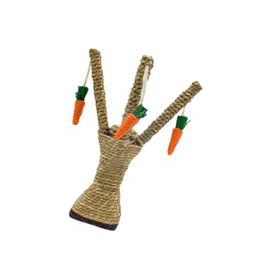 HEMOTON Kratzbaum Katzenbaum mit DREI Stabilen Baumzweigen Abnehmbarem Karotten Langlebig und Kratzfest Fördert Katzenspiel und Beschäftigung im Innenbereich von HEMOTON