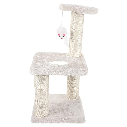 HEMOTON Kratzbaum für Katzen Vertikaler Kratzpfosten mit Sisal Multifunktionales Katzen Robustes Mehrlagiges Katzenklettergerüst Geeignet für Indoor Beige HEMOTON Kratzbaum für Katzen Vertikaler Kratzpfosten mit Sisal Multifunktionales Katzen Robustes Mehrlagiges Katzenklettergerüst Geeignet für Indoor Beige von HEMOTON