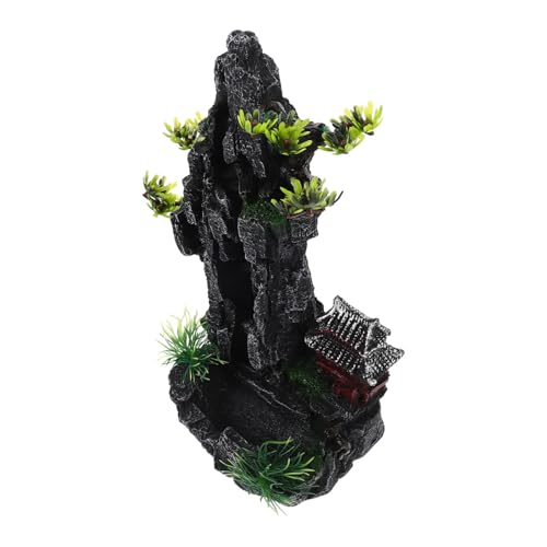 HEMOTON Künstliche Aquarium Berg Deko aus Wasserdichtem Harz Fischversteck Figurine für Aquarien Pflegeleicht Langlebig Vielseitig Einsetzbar für DIY Unterwasserlandschaften von HEMOTON