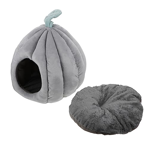 HEMOTON Kuscheliges Katzenbett Kürbisform für Winter Abnehmbares und Waschbares Katzenhaus für Drinnen und Draußen Schützt Kälte und Bietet für Ihre Haustiere HEMOTON Kuscheliges Katzenbett Kürbisform für Winter Abnehmbares und Waschbares Katzenhaus für Drinnen und Draußen Schützt Kälte und Bietet für Ihre Haustiere von HEMOTON