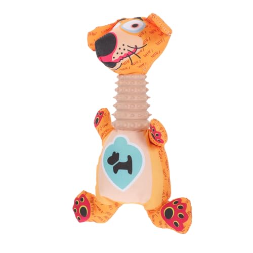 HEMOTON Kuschelspielzeug für Hunde Cartoon Geformtes Plüschspielzeug mit Quietscher für Welpen und Katzen aus Sicheren Materialien Orange für Training und von HEMOTON