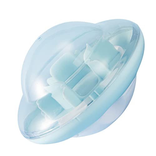 HEMOTON Langsamer Futterball Haustier UFO Form Tumbler Design Langlebiger Sicherer Futternapf für Katzen Verhindert Schnelles Fressen Modisches Blau für Gesunde Ernährung von HEMOTON