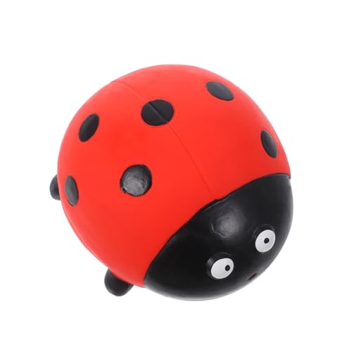 HEMOTON Latex Kauspielzeug für Welpen Langlebiges Quietschspielzeug in Marienkäfer Figur Interaktives Haustierspielzeug für Hunde und Katzen Robustes Vielseitiges Beißspielzeug zur von HEMOTON