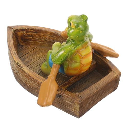 HEMOTON Lebensechte Fischtank Deko Schildkröte aus Resin Farbenfrohe Schildkrötenstatue für Natürliche Aquariengestaltung Leicht und Dekorativ für Heim Büroaquarien von HEMOTON