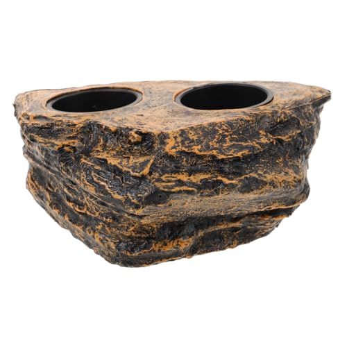 HEMOTON Lizard Feeding Basin mit Wasserstelle Praktische Futterschale für Reptilien Schildkröten und Eidechsen aus Hochwertigem Material für Terrarien und Einfache Fütterung von HEMOTON