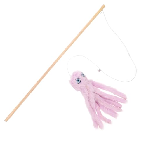 HEMOTON Lustiges Katzenspielzeug Interaktiv Zauberstab Katzenspielzeug Für Wohnungskatzen, Kätzchen Drinnen Lustiges Kätzchenspielzeug Plüsch Katzen-Teaser-Stick Holzstange Violett HEMOTON Lustiges Katzenspielzeug Interaktiv Zauberstab Katzenspielzeug Für Wohnungskatzen, Kätzchen Drinnen Lustiges Kätzchenspielzeug Plüsch Katzen-Teaser-Stick Holzstange Violett von HEMOTON