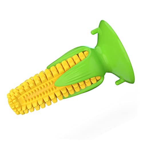HEMOTON Maiskolben Suction Cup saugnäpfe Toothbrush Hund zahnbürste Aggressives Kauspielzeug für Hunde Quietschendes Kauspielzeug für Hunde Haustierspielzeug mit Saugfunktion Yellow von HEMOTON