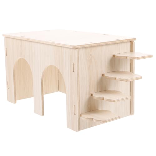 HEMOTON Meerschweinchen Versteckhaus aus Holz mit Rampe Vielseitige Tier Labyrinth Hütte für Hamster und Kleine Nager und Gemütliches Schlaf und Versteckzubehör HEMOTON Meerschweinchen Versteckhaus aus Holz mit Rampe Vielseitige Tier Labyrinth Hütte für Hamster und Kleine Nager und Gemütliches Schlaf und Versteckzubehör von HEMOTON