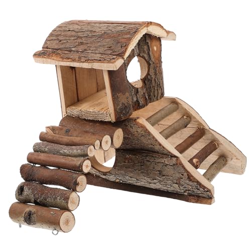 HEMOTON Mehrschichtiges Hamsterhaus aus Holz Dekoratives Nagerversteck mit Zahnpflegefunktion Praktisches Kleintier Spielhaus für Hamster und Chinchilla Robust und Leicht zu Reinigen für HEMOTON Mehrschichtiges Hamsterhaus aus Holz Dekoratives Nagerversteck mit Zahnpflegefunktion Praktisches Kleintier Spielhaus für Hamster und Chinchilla Robust und Leicht zu Reinigen für von HEMOTON