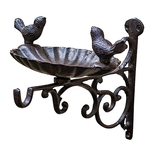 HEMOTON Mini Vogelbad Tablettkorb Vogelfutterspender Für Draußen Zum Aufhängen Für Finken Wand Und Balkonfutterspender Mit Ständer Jay Vintage Heimdekor Dekoratives Badetablett von HEMOTON
