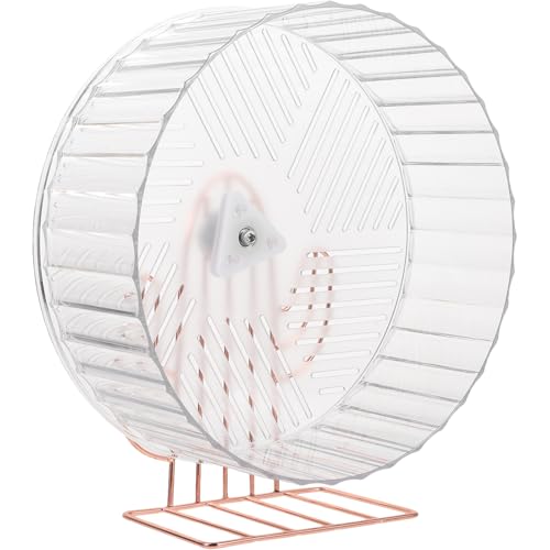 HEMOTON Mini-laufräder für Hamster, Leise, Spielzeug für Den Käfig, Laufräder für Hamster mit Ständer für Rennmäuse, Mäuse Oder Andere Kleintiere, 10 Zoll von HEMOTON