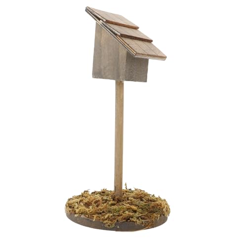 HEMOTON Miniatur Vogelhaus Dekoration aus Holz für Garten und Puppenhaus und Stilvolles Mini für DIY Projekte Hochwertiges Langlebiges Material als für Freunde Verschönerung von von HEMOTON