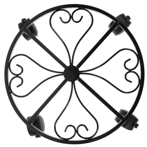 HEMOTON Mobiler Blumenständer Pflanze mit Rädern Pflanzenpalette Anlage Pflanzen Stehen innen Zimmerpflanzenständer Steht blumenregal blumengestell Pflanzenkabine Pflanzentopfstreuer Eisen von HEMOTON