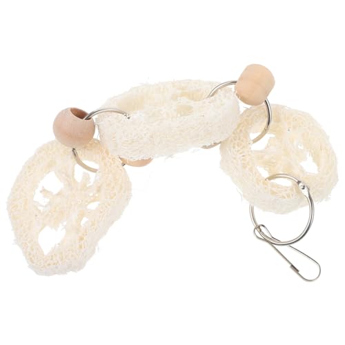 HEMOTON Hängendes Kauspielzeug Für Vögel Natürliche Luffa-papagei Spielzeug Zum Kauen Vogelzubehör Für Käfige Für Kleine Vögel Und Nager von HEMOTON