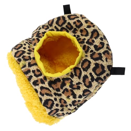 HEMOTON Papageien Hängematte Für Winter Dicke Baumwoll Hängematte Für Gemütliches Nest Für Kleintiere Für Käfige Leopard von HEMOTON
