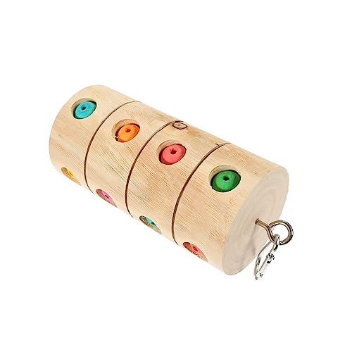 HEMOTON Säule Spielzeug Für Papageien Vogel Indoor Pädagogisches Spiel Biss-beständiges Spielzeug Für Haustierpapageien Und Vögel Gesundheitlich Unbedenkliches Kauspielzeug von HEMOTON