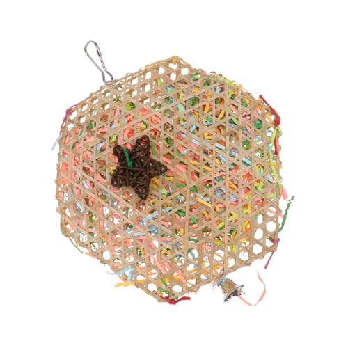 HEMOTON Rattan-vogelspielzeug Papageienspielzeug Kleines Vogelspielzeug Für Papageien Sittiche Und Nymphensittiche Natürliches Spielzeug Für Vögel Fördert Geistige Und Körperliche Anregung von HEMOTON