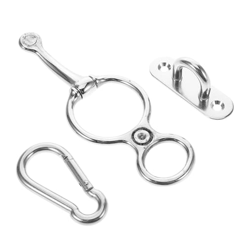 HEMOTON Pferdekessel Pferdeausstattung Pferdetraining Pferdesicherheit Pferde Ausstattung Pferde Trainingsequipment Zubehör für Pferdeshows Krawattenring Rostfreier Stahl Silver von HEMOTON