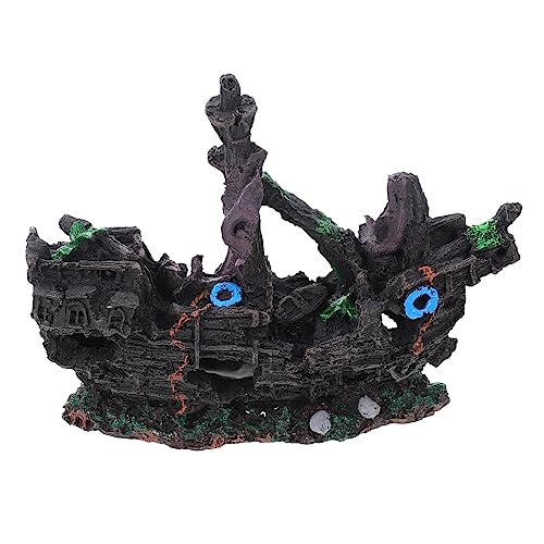 HEMOTON Piratenschifflandschaft künstlich Boot Schwebend Aquarium Fisch Zubehör für Aquarien Kunstharz für Aquarien Unterwasserfahrzeug aus Harz Aquarienverzierung HEMOTON Piratenschifflandschaft künstlich Boot Schwebend Aquarium Fisch Zubehör für Aquarien Kunstharz für Aquarien Unterwasserfahrzeug aus Harz Aquarienverzierung von HEMOTON