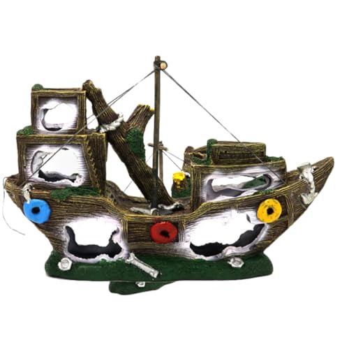 HEMOTON Piratenschiffwrack -Dekoration Aquarium-segelboot-Ornament Schiffswrack Tank Ozeandekor Aquarium Aquarium Aquariumschmuck Dekorationen Für Aquarien Aquariumdekor Harz HEMOTON Piratenschiffwrack -Dekoration Aquarium-segelboot-Ornament Schiffswrack Tank Ozeandekor Aquarium Aquarium Aquariumschmuck Dekorationen Für Aquarien Aquariumdekor Harz von HEMOTON