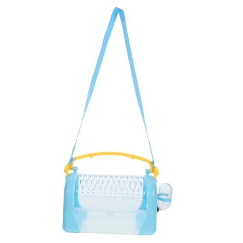 HEMOTON Portable Hamster Cage Transparent Plastic Travel Carrier with Food and Water Accessories for Small Pets Secure Design for Safe Transport von HEMOTON