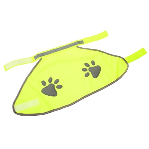 HEMOTON Reflektierende Hundeweste für Atmungsaktive Hundebekleidung mit Pfotenmuster Einstellbare Strapazierfähiges Material für und Autofahrten von HEMOTON