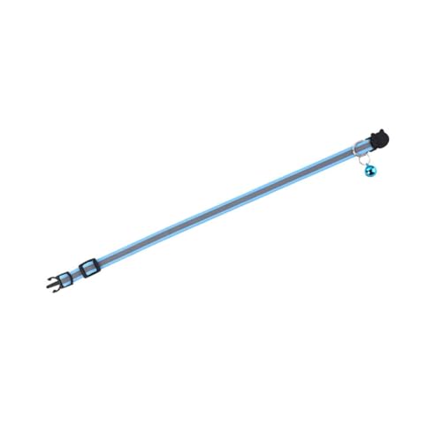 HEMOTON Reflektierendes Haustierhalsband Klein Glocke Katzenhalsband Klimpern Für Katze Mit Schleife Kragen Abbrechbare Katzenhalsbänder Neopren Reflektierender Hundehalsband Blau Nylon von HEMOTON