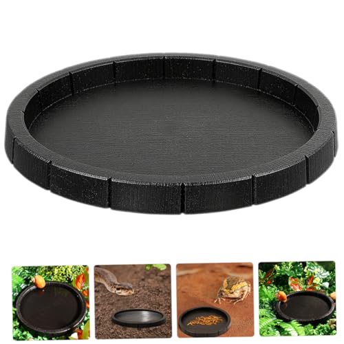 HEMOTON Reptilien Futter Wassernapf aus Robustem Kunststoff Rutschfestes Leicht zu Reinigendes Trink Futterschälchen für Eidechsen Schildkröten und Kleine Reptilien Praktische HEMOTON Reptilien Futter Wassernapf aus Robustem Kunststoff Rutschfestes Leicht zu Reinigendes Trink Futterschälchen für Eidechsen Schildkröten und Kleine Reptilien Praktische von HEMOTON