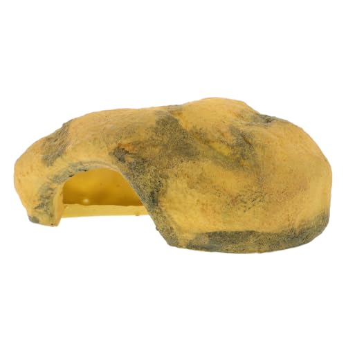 HEMOTON Reptilien Versteck Höhle aus Resin für Schildkröten Eidechsen und Kleine Schlangen Simulation Felsstruktur für Terrarien Stressreduzierender Rückzugsort und Basking Plattform von HEMOTON