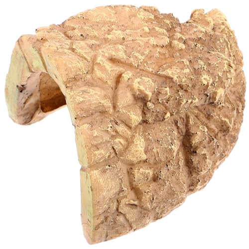 HEMOTON Reptilienversteck aus Harz für Schildkröten Eidechsen Schlangen und Frösche Natürliche Höhle Leicht zu Reinigen Langlebig und Dekorativ für Terrarien von HEMOTON