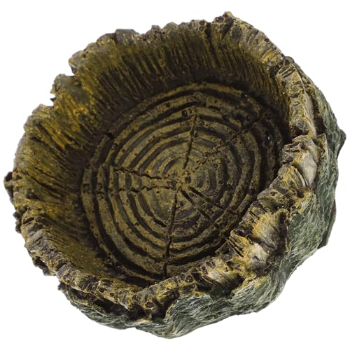 HEMOTON Reptilienwassertablett Mit Holzmaserung Futterschale Für Bartagamen Sichere Reinigende Schüssel Für Reptilien Für Terrarien Und Futterstation von HEMOTON