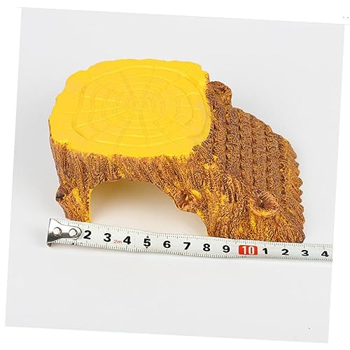 HEMOTON Resin Terrasse mit Kletterleiter Multifunktionale Versteckhöhle für Aquarium und Terrarium Natürliche Dekoration für Schildkröten Frösche Schlangen Sicher für Süß und von HEMOTON