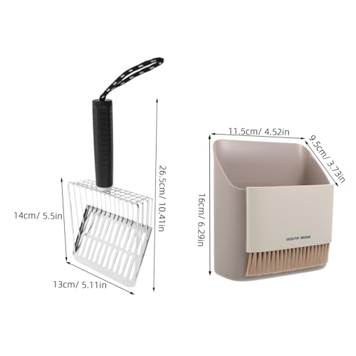 HEMOTON Robuster mit Abnehmbarem Halter Edelstahl Katzenstreu-sieb für Feines Streu Vielseitig Einsetzbar für Garten Sand und Katzentoilette von HEMOTON