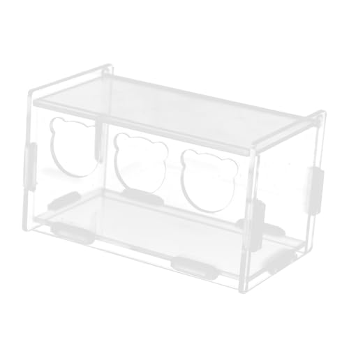 HEMOTON Rutin Hühnerfuttertrog Transparente Fütterungsbox für Kleine Futterbehälter mit Großem Fassungsvermögen für Kanarienvögel Papageien von HEMOTON