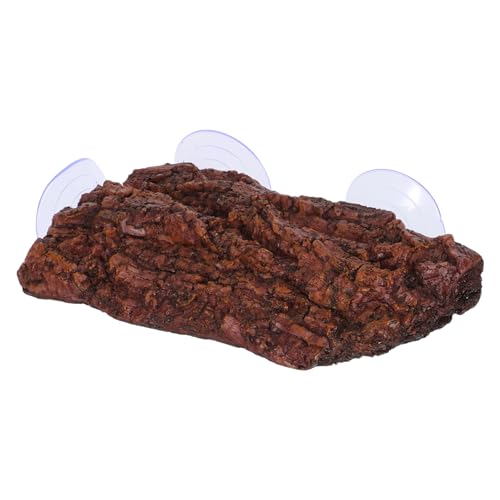 HEMOTON Sonnenplattform Für Schildkrötenaquarium Basking-plattform Aus Harz Aquarienzubehör Mit Vakuumsaugern Höhenverstellbar Natürliches Dekor Für Wasserschildkröten von HEMOTON